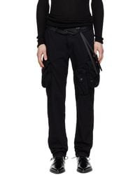 Julius Drop-Crotch Cargo Pants in Black for Men | Lyst UK