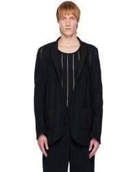 Steven Passaro - Ssense限定 Khanh Brice Nguyenエディション ブラック テーラードジャケット - Lyst