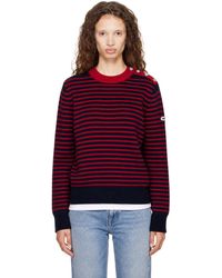 Ami Paris - Sailor Striped Wool Crewneck Sweater - Lyst