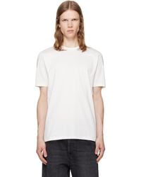HUGO - Off- Mercerised Cotton Slim-Fit T-Shirt - Lyst