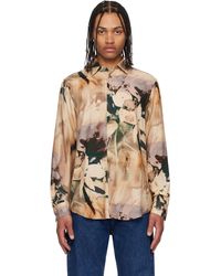 Paul Smith - ベージュ Painted Photograph ビスコース プリントシャツ - Lyst