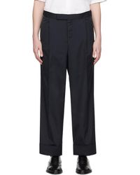Thom Browne - Navy Tricolor Cuff Trousers - Lyst