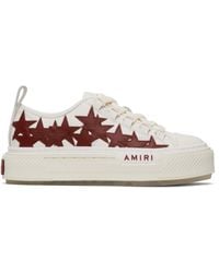 Amiri - Burgundy Stars Court Low Sneakers - Lyst