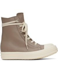 Rick Owens - トープ Hollywood レザースニーカー - Lyst
