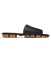 Bottega Veneta - Sandales Noires À Semelle Shore - Lyst