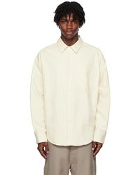 Ami Paris - Off-white Boxy Fit Shirt - Lyst