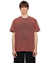Alexander Wang - T-shirt bourgogne à image à logo gaufrée - Lyst