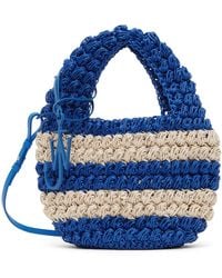 JW Anderson - Blue & Off-white Popcorn Basket Crossbody Bag - Lyst