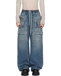 Rick Owens - Temple Wide Creatch Cargo Jeans - Lyst