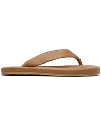 BY FAR - Tan Dasha 2.0 Flip-Flops - Lyst