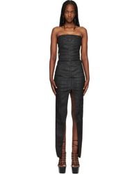 Rick Owens - Temple Sliced Bustier Denim Maxi Dress - Lyst