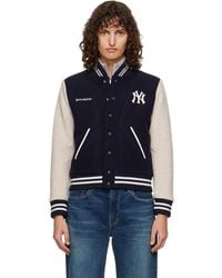 Sporty & Rich - Yankees Curve Wool Varsity Jacket - Lyst