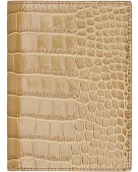Tom Ford - Tan Shiny Croc 'T Line' Passport Holder - Lyst