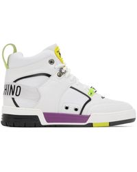 Moschino - Baskets montantes streetball blanches - Lyst