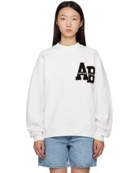 Anine Bing - Off- Miles Oversized Letterman Sweatshirt - Lyst