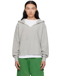 Les Tien - Heavyweight Raw Cropped Hoodie - Lyst