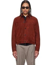 Paul Smith - Slim Fit Denim Style Suede Jacket - Lyst