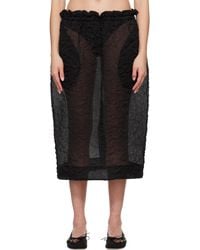 Simone Rocha - Elasticated Gathered Ruffle Waist Tulip Midi Skirt - Lyst