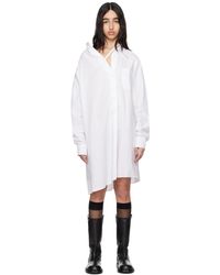 Ann Demeulemeester - ホワイト Halina ドロップショルダー シャツ ミニワンピース - Lyst