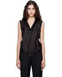 Maison Margiela - Silk V-Neck Top - Lyst