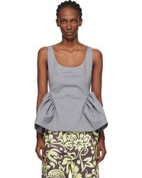 Dries Van Noten - Wool Peplum Blouse - Lyst