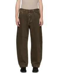 Lemaire - Khaki Maxi Workwear Jeans - Lyst