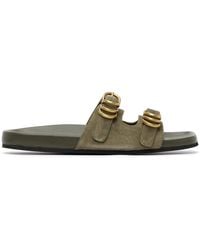 Rag & Bone - Khaki Rue Suede Sandals - Lyst