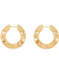 Bottega Veneta - Gold Hoop Earrings - Lyst