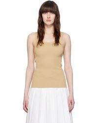 3.1 Phillip Lim - Khaki Scoop Tank Top - Lyst