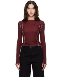 Baserange - Burgundy Omato Long Sleeve T-Shirt - Lyst