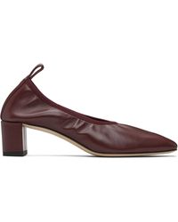 Aeyde - Burgundy Narissa Ruched Heels - Lyst