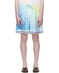 CASABLANCA - Gradient Tennis Tile Silk Shorts - Lyst