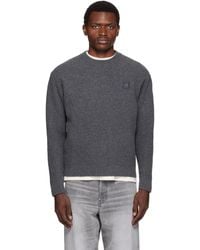 Maison Kitsuné - Fox Head Wool Ribbed Sweater - Lyst
