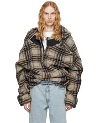 Y. Project - Sherpa Fleece Check Pattern Hoodie - Lyst