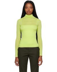 Vince - T-shirt à manches longues étagé vert - Lyst