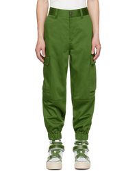 Ami Paris - Green Elasticized Cuffs Cargo Pants - Lyst
