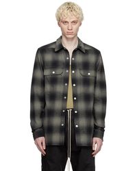 Rick Owens - Taupe Check Shirt - Lyst