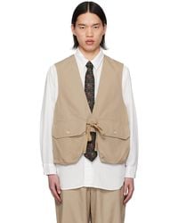 Engineered Garments - Khaki Flap Pocket Vest - Lyst