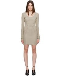 Dion Lee - Gray Semi-sheer Minidress - Lyst