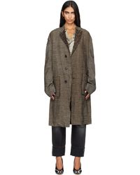 R13 - Double Layer Raw Cut Reversible Coat - Lyst