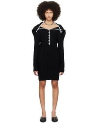 Y. Project - Black Ruffle Necklace Minidress - Lyst