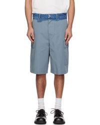 MM6 by Maison Margiela - Denim Waistband Cargo Shorts - Lyst