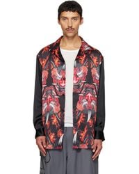 Y-3 - Satin Graphic 'Beast' Shirt - Lyst