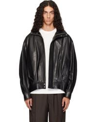 Arma - Paulo Leather Funnel Neck Jacket - Lyst