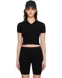 Juun.J - Polo Noir À Col Classique Ouvert - Lyst