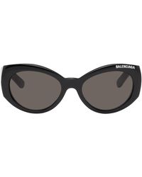Balenciaga - Black Round Sunglasses - Lyst