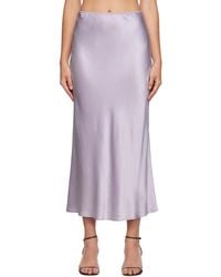 Reformation - Purple Layla Midi Skirt - Lyst