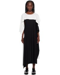 Issey Miyake - White & Black Square One Midi Dress - Lyst
