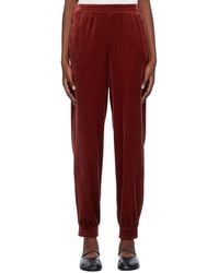 MM by Max Mara - Pantalon de détente bourgogne à deux poches - Lyst
