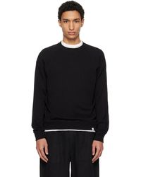 Merz B. Schwanen - Pull Molletonné Décontracté Léger Noir À Manches Raglan - Lyst